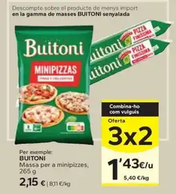 Caprabo BUITONI Massa per a minipizzes oferta