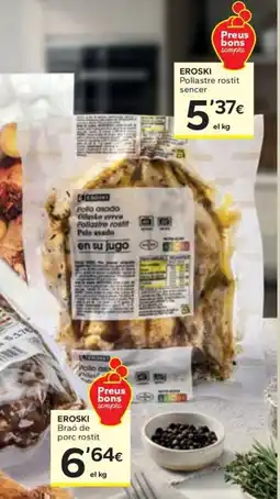 Caprabo EROSKI Pollastre rostit sencer oferta