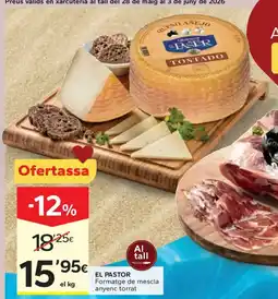 Caprabo EL PASTOR Formatge de mescla anyenc torrat oferta