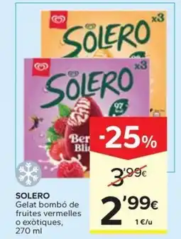 Caprabo SOLERO Gelat bombó de fruites vermelles o exòtiques oferta