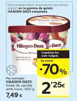 Caprabo HÄAGEN-DAZS Gelat de vainilla amb nous oferta