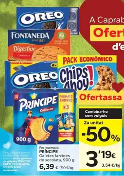 Caprabo PRINCIPE Galetes farcides de xocolata oferta