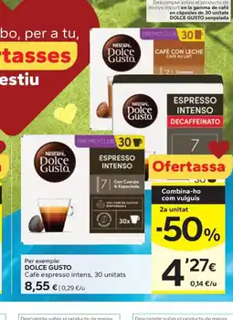 Caprabo DOLCE GUSTO Cafè espresso intens, 30 unitats oferta