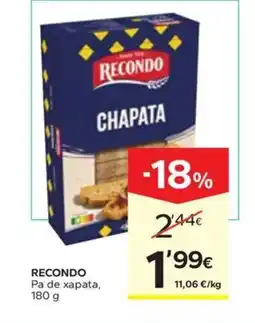 Caprabo RECONDO Pa de xapata oferta