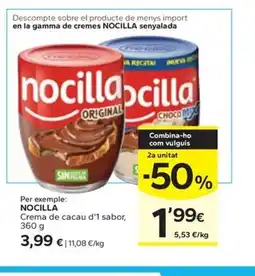 Caprabo NOCILLA Crema de cacau d'1 sabor oferta