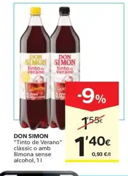 Caprabo DON SIMON Tinto de Verano clàssic o amb Ilimona sense alcohol oferta