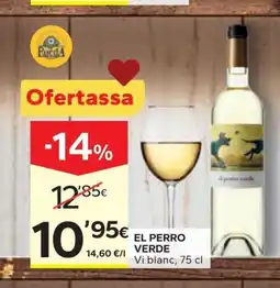 Caprabo EL PERRO VERDE Vi blanc oferta