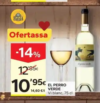Caprabo EL PERRO VERDE Vi blanc oferta