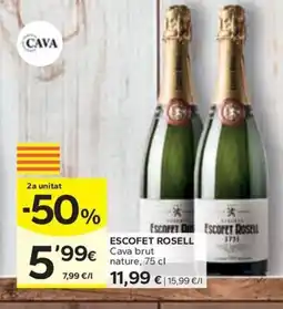 Caprabo ESCOFET ROSELL Cava brut nature oferta