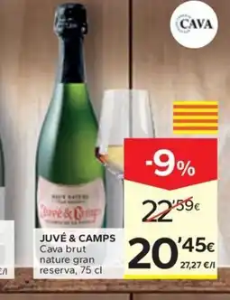 Caprabo JUVÉ & CAMPS Cava brut nature gran reserva oferta