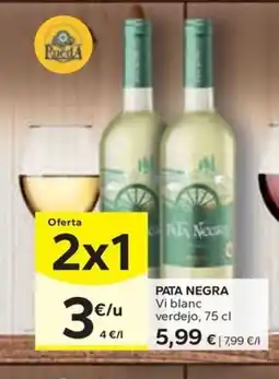 Caprabo PATA NEGRA Vi blanc PATA NEGRA Vi blanc verdejo, 75 cl oferta
