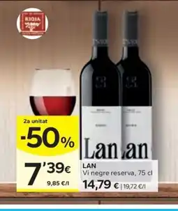 Caprabo LAN Vi negre reserva oferta