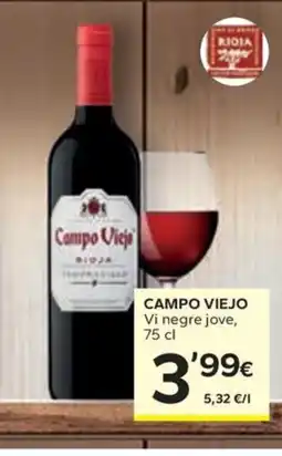 Caprabo CAMPO VIEJO Vi negre jove oferta