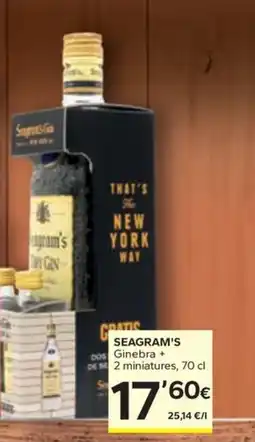 Caprabo SEAGRAM'S Dos Ginebra +2 miniatures oferta