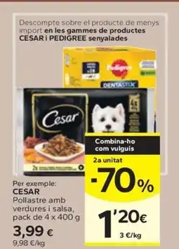 Caprabo CESAR Pollastre amb verdures i salsa oferta