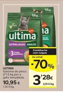 Caprabo ULTIMA Gamma de pinso d'per a gats senyalada oferta