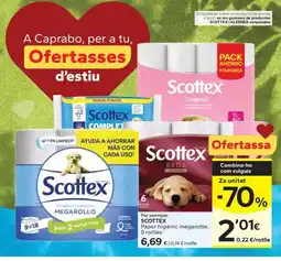 Caprabo SCOTTEX Paper higiènic megarotlle oferta