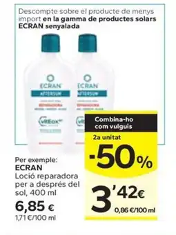 Caprabo ECRAN Loció reparadora per a després del sol oferta