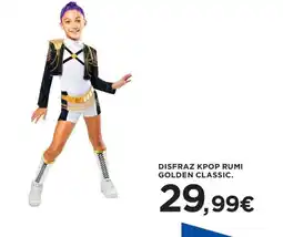Hipercor Disfraz kpop rumi golden classic. oferta