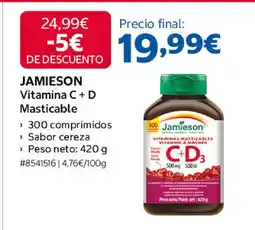 Costco JAMIESON Vitamina C + D Masticable oferta