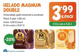 AhorraMas Helado magnum double oferta
