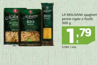 HiperDino Espaguetis penne rigate o fusilli, 500 g, la molisana oferta