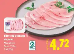 Lidl Filete de pechuga de pavo oferta
