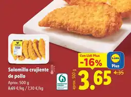 Lidl Solomillo crujiente de pollo oferta