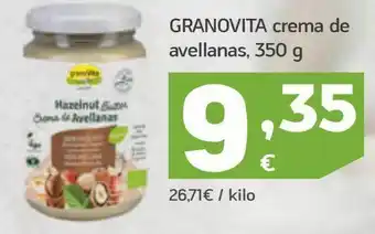 HiperDino Crema de avellanas 350 g granovita oferta
