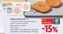 Lidl Burgers de pescado oferta