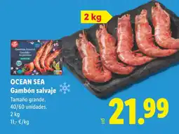 Lidl OCEAN SEA Gambón salvaje oferta