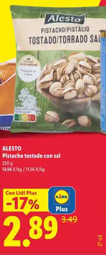 Lidl ALESTO Pistacho tostado con sal oferta