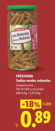 Lidl FRESHONA Judías verdes redondas oferta