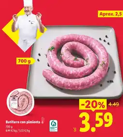 Lidl Butifarra con pimienta oferta