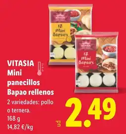 Lidl VITASIA Mini panecillos Bapao rellenos oferta