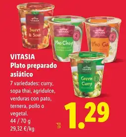 Lidl VITASIA Plato preparado asiático oferta