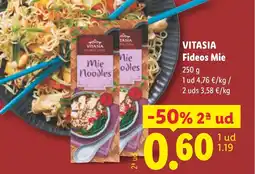 Lidl VITASIA Fideos Mie oferta