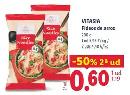 Lidl VITASIA Fideos de arroz oferta