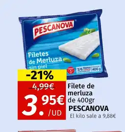 Maskom Supermercados PESCANOVA Filete de merluza oferta