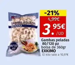 Maskom Supermercados EXKIMO Gambas peladas 80/120 pz oferta