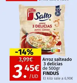 Maskom Supermercados FINDUS Arroz salteado 3 delicias oferta