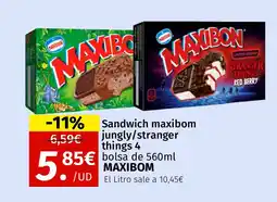 Maskom Supermercados MAXIBOM Sandwich maxibom jungly/stranger things 4 oferta