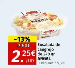 Maskom Supermercados ARGAL Ensalada de cangrejo oferta