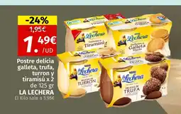 Maskom Supermercados LA LECHERA Postre delicia galleta, trufa, turron y tiramisú x 2 oferta