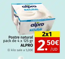 Maskom Supermercados ALPRO Postre natural oferta