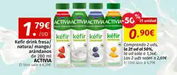 Maskom Supermercados ACTIVIA Kefir drink fresa/ natura/mango/ arándanos oferta