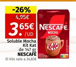 Maskom Supermercados NESCAFÉ Soluble Mocha Kit Kat oferta