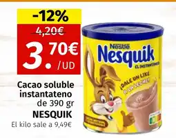 Maskom Supermercados NESQUIK Cacao soluble instantateno oferta