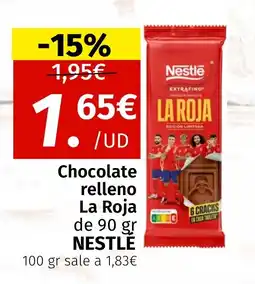 Maskom Supermercados NESTLÉ Chocolate relleno La Roja oferta