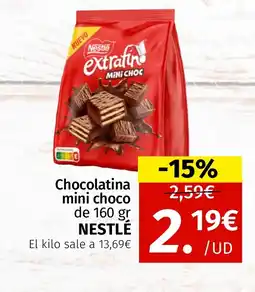 Maskom Supermercados NESTLÉ Chocolatina mini choco oferta